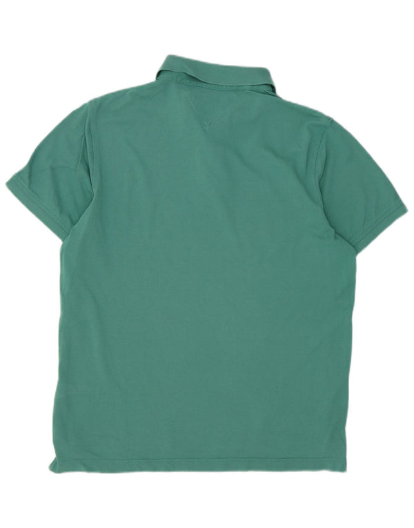 Tommy Hilfiger Herren Slim Fit Poloshirt XL Grüne Baumwolle