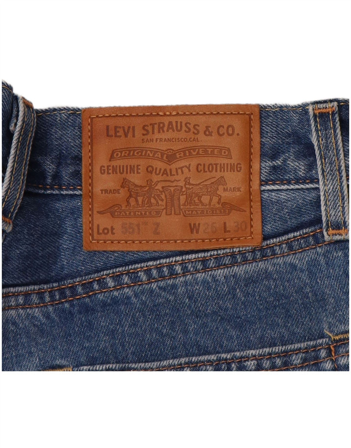 Levi's Damen 551 Straight Jeans W26 L30 Blaue Baumwolle