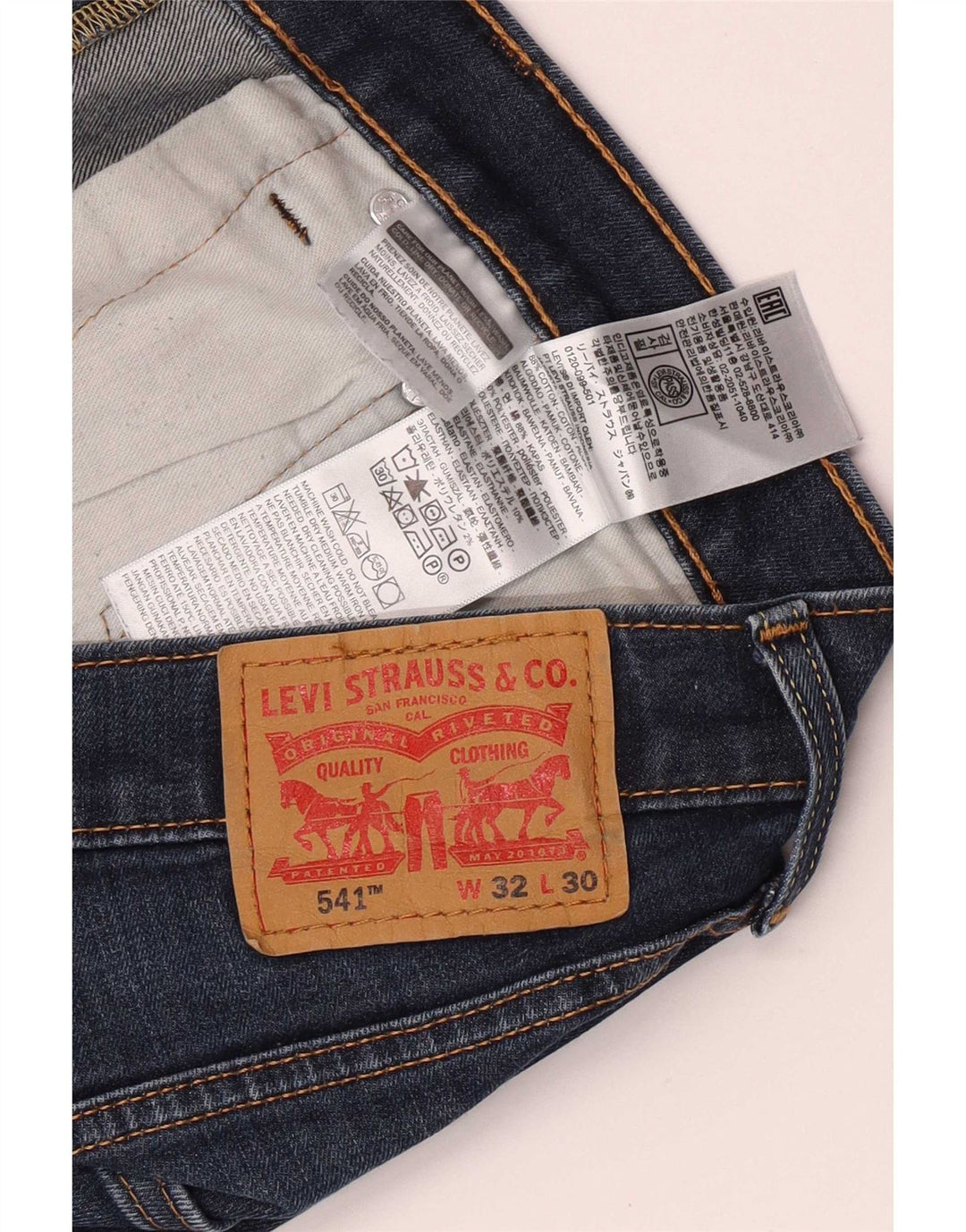 Levi's Herren 541 Tapered Jeans W32 L30 Blaue Baumwolle