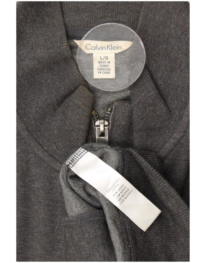 CALVIN KLEIN Herren-Trainingsanzug-Top-Jacke, große graue Baumwolle