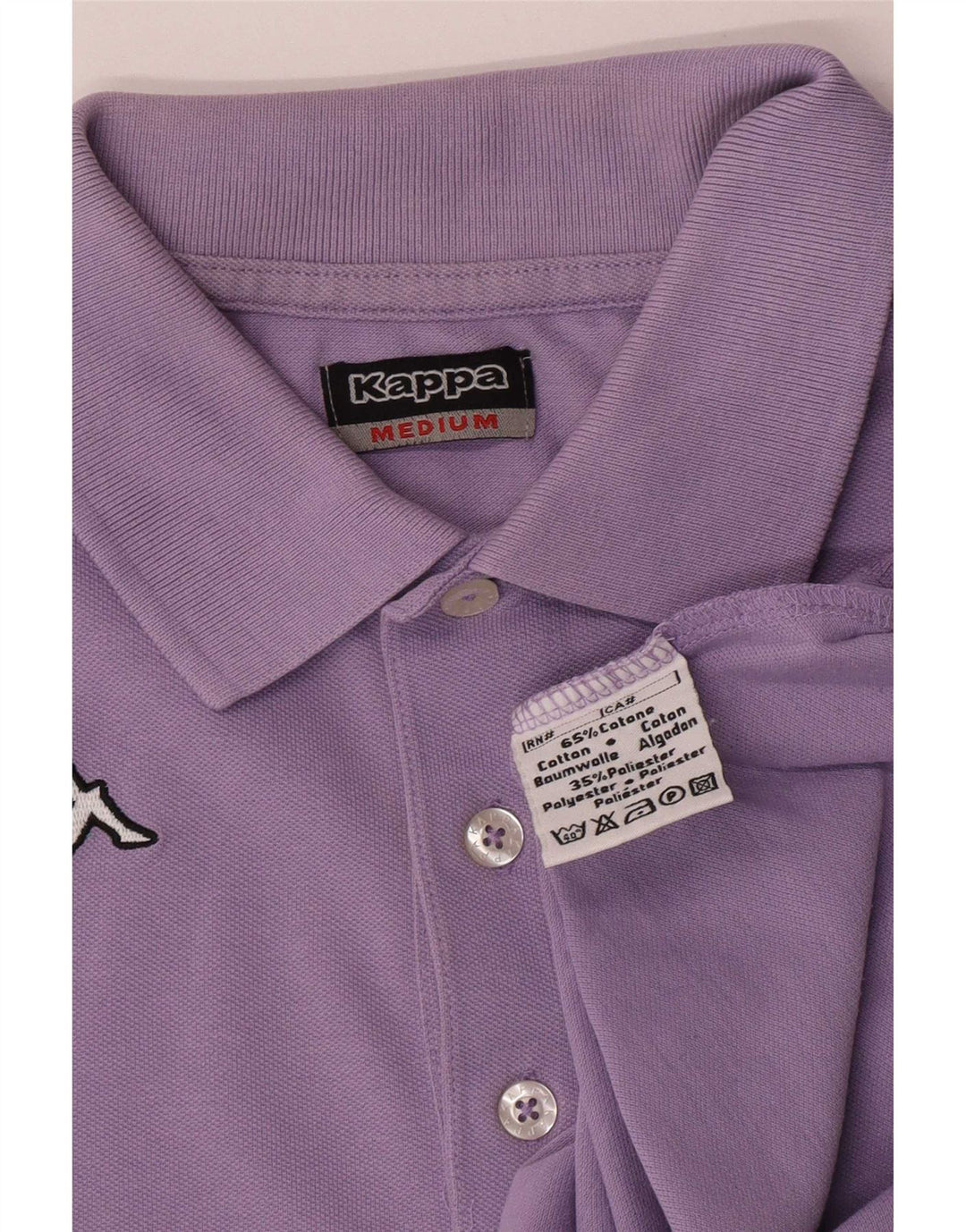 Kappa Herren-Poloshirt aus mittelvioletter Baumwolle
