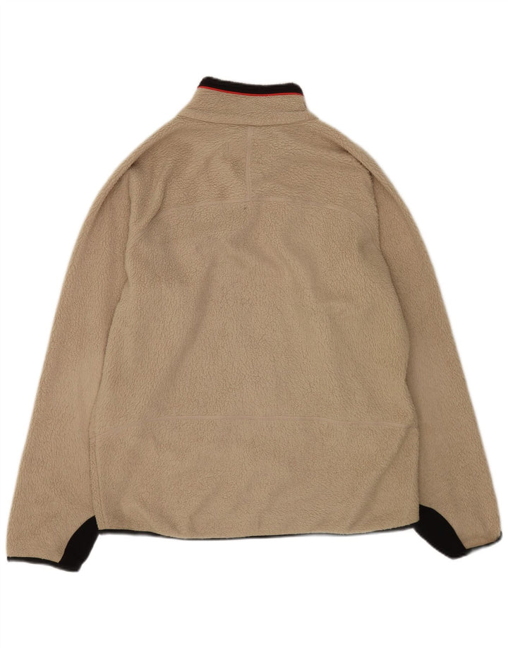 Fila Herren Fleecejacke UK 40 Large Beige Colourblock Polyester