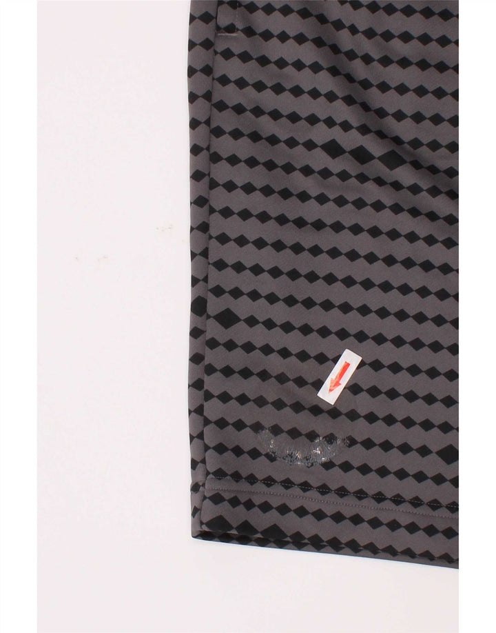 Adidas Sportshorts für Jungen, 13–14 Jahre, graues geometrisches Polyester