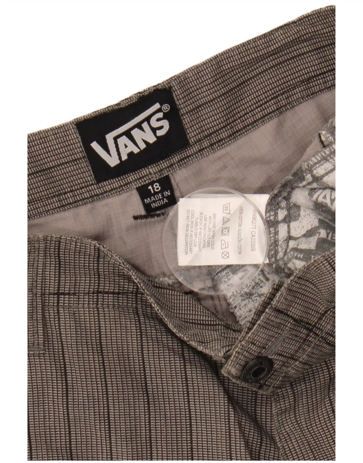 VANS Chino-Shorts für Jungen, 14–15 Jahre, XL, W30, graue Nadelstreifen-Baumwolle