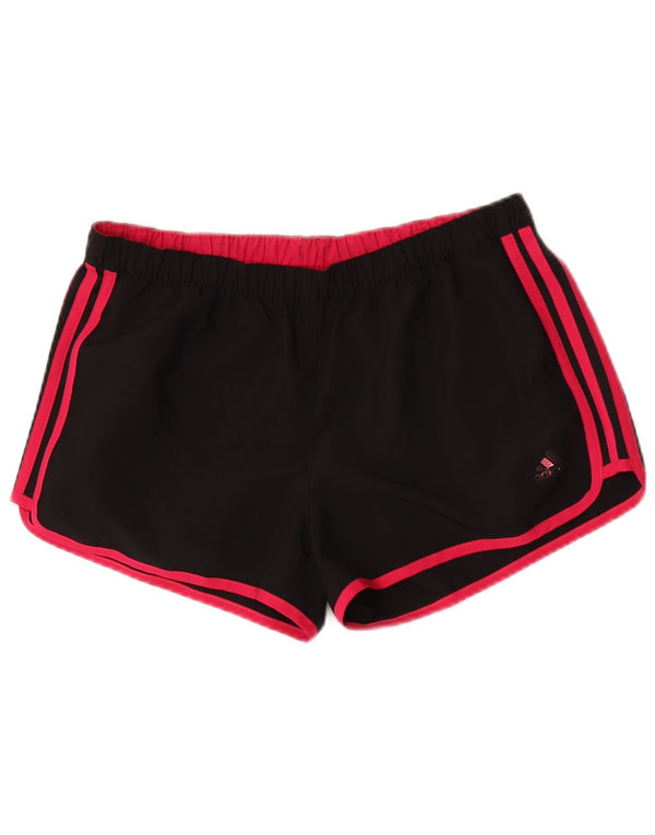 Adidas Damen Climalite Sport Shorts UK 14 Medium Schwarz Polyester