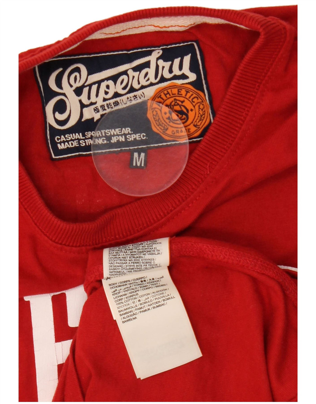 Superdry Tigers Graphic T-Shirt-Oberteil für Herren aus mittelroter Baumwolle