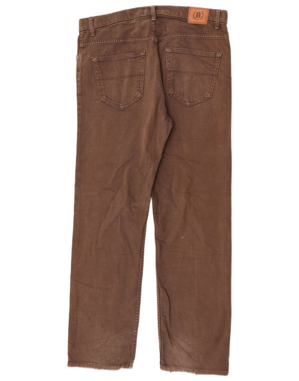 Marks & Spencer Damen Blue Harbor Straight Jeans W36 L31 Braune Baumwolle