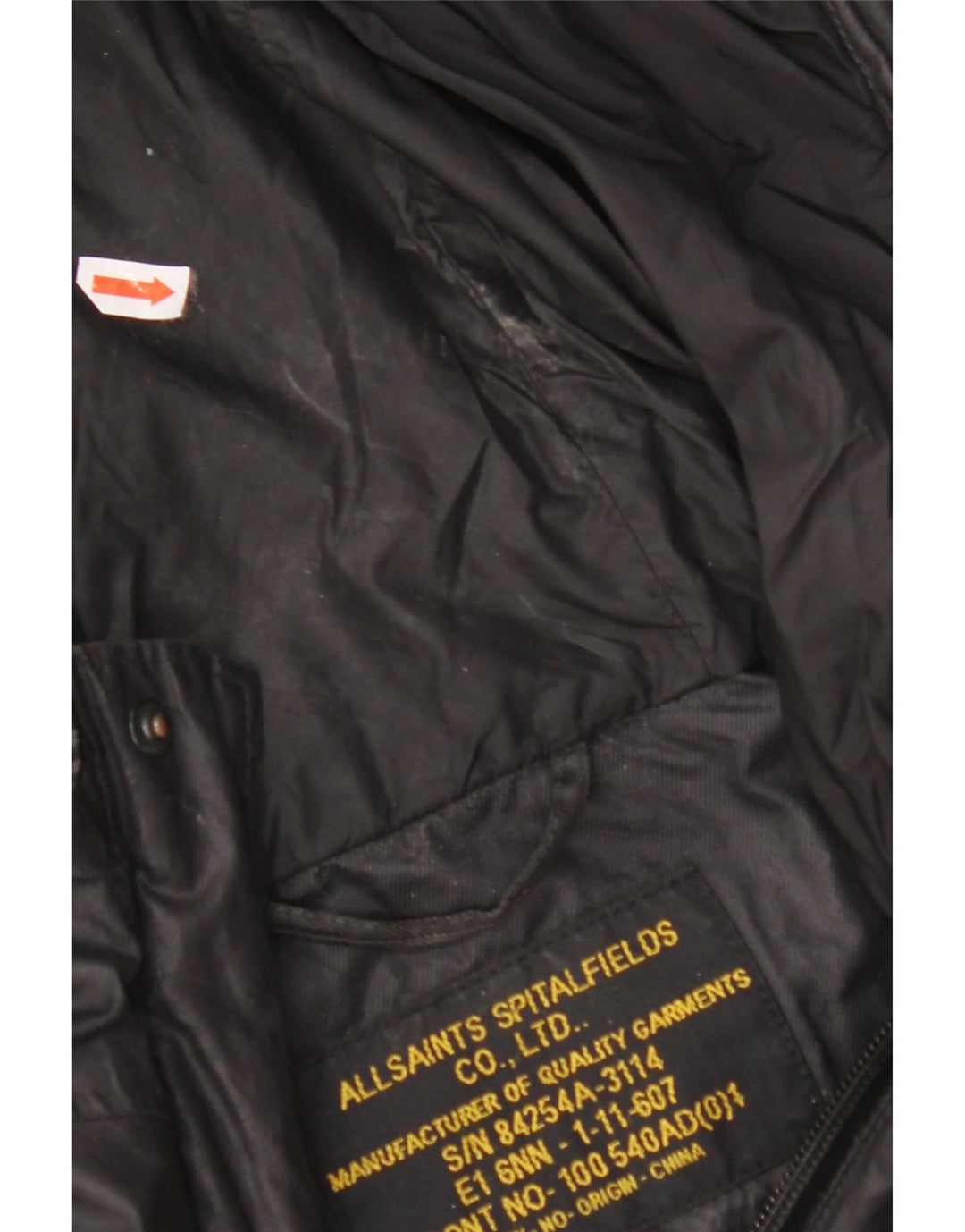 ALL SAINTS Herren-Utility-Jacke mit Kapuze, UK 38, mittelschwarz