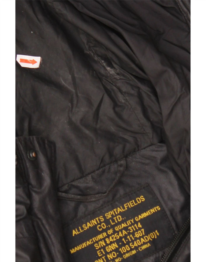 ALL SAINTS Herren-Utility-Jacke mit Kapuze, UK 38, mittelschwarz