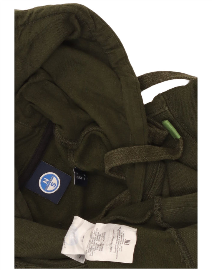 North Sails Herren-Kapuzenpullover mit Grafik, groß, Khaki, Baumwolle