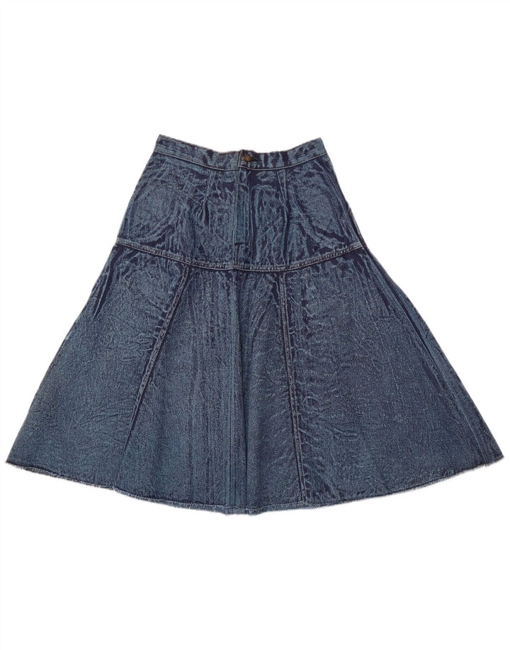 VINTAGE Jeansrock mit hoher Taille für Damen, W28, Mittelblau