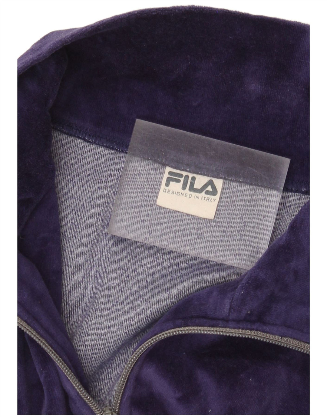 FILA Samt-Trainingsoberteil für Damen, Gr. 40, Größe L, Lila