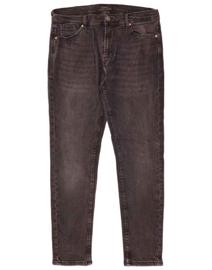 Zara Herren Slim Jeans EU 46 XL W36 L30 Grau