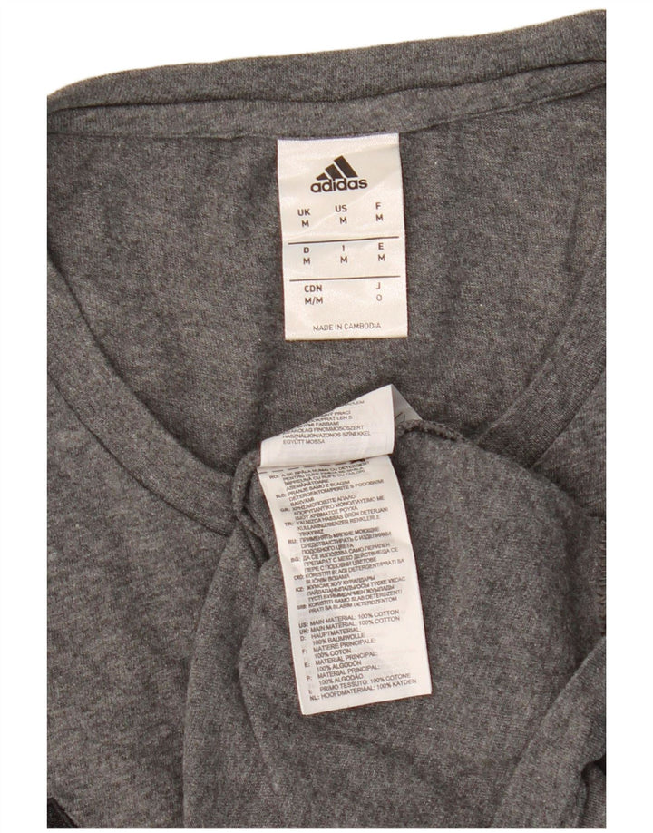 Adidas Herren T-Shirt Top mittelgraue Baumwolle