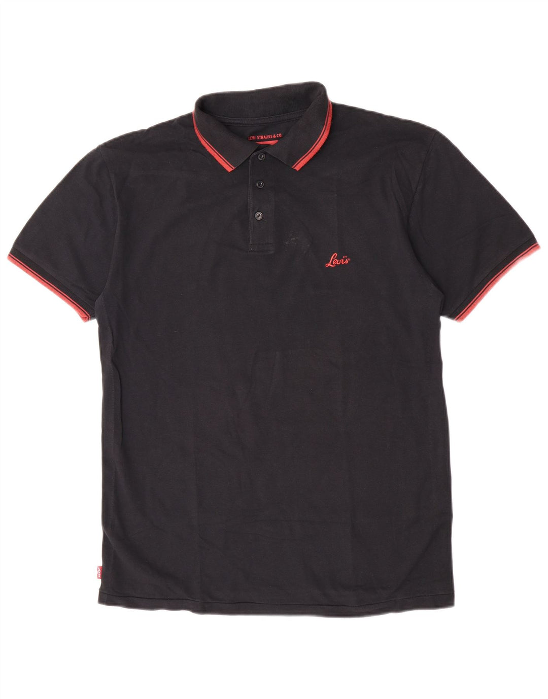 Levi's Herren-Poloshirt 2XL aus schwarzer Baumwolle