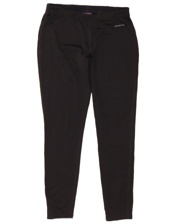 Patagonia Damen Polartec Leggings UK 16 Large Schwarz Polyester