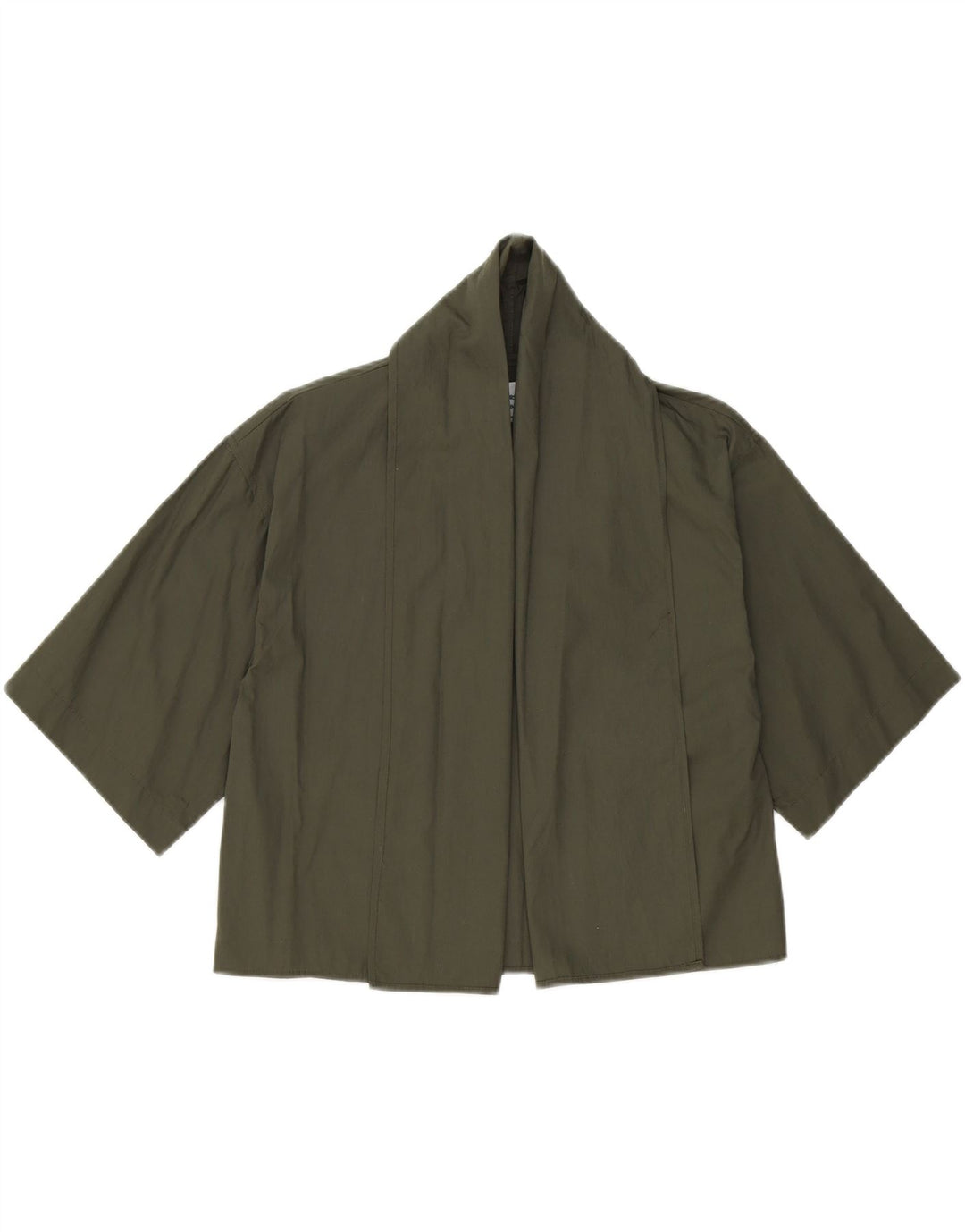 BENETTON Womens Crop Cardigan Top IT 42 Medium Khaki Cotton Vintage Benetton and Second-Hand Benetton from Messina Hembry 