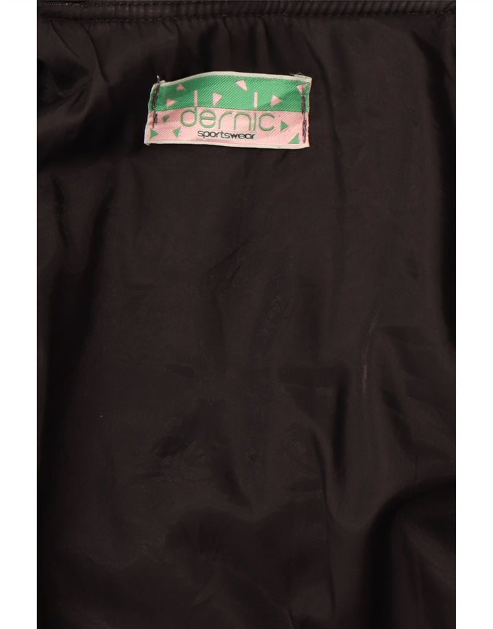 DERNIC Herren Bomberjacke Alaska Naval Base mit Grafik, UK 40, Größe L, Schwarz, 80er Jahre