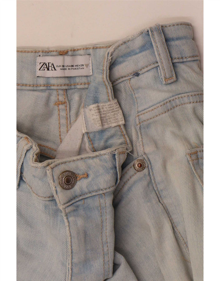 Zara Damen Bootcut Jeans EU 38 Small W28 L26 Blaue Baumwolle