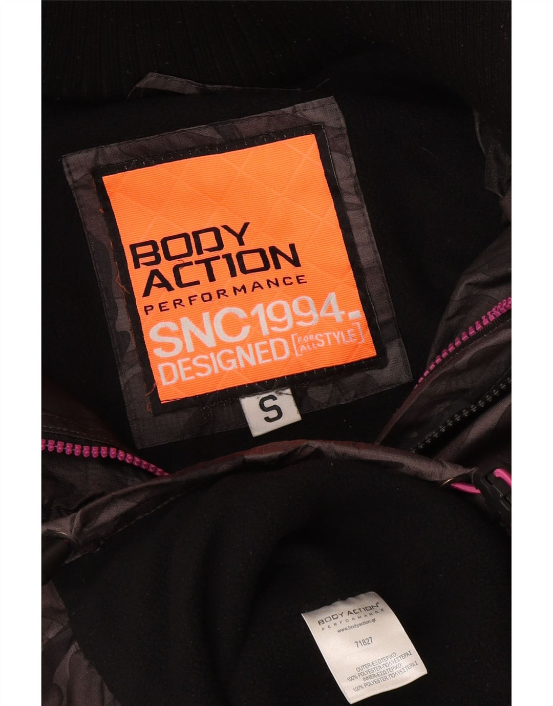 Vintage Damen Kapuzen-Windbreakerjacke UK 10 Small Grey Camouflage