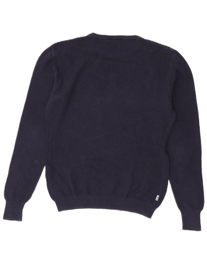 FILA Herren-Pullover mit Rundhalsausschnitt, Größe S, marineblaue Baumwolle