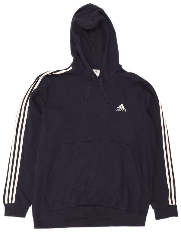 Adidas Herren Kapuzenpullover 2XL Marineblau Baumwolle