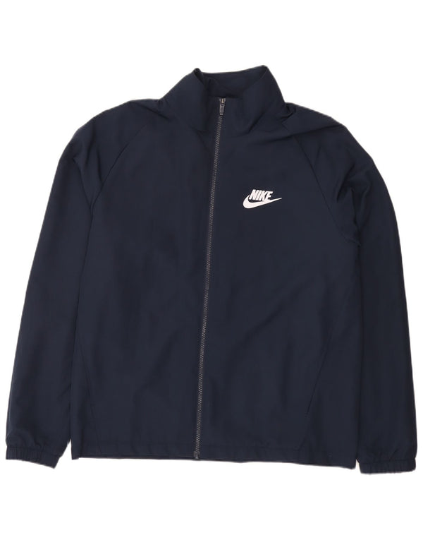Nike Herren-Trainingsanzug-Top-Jacke, groß, marineblau, Polyester, Sport