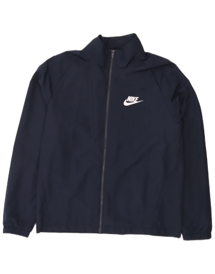 Nike Herren-Trainingsanzug-Top-Jacke, groß, marineblau, Polyester, Sport