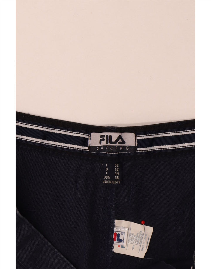 FILA Herren Cargoshorts IT 52 XL W36 Marineblaue Baumwolle