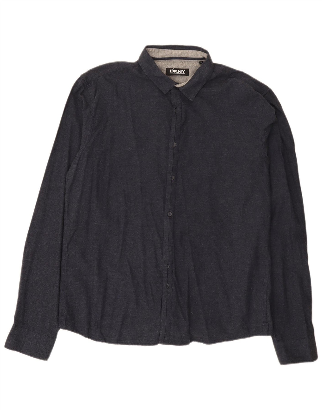 Dkny Herrenhemd XL Marineblau aus Baumwolle