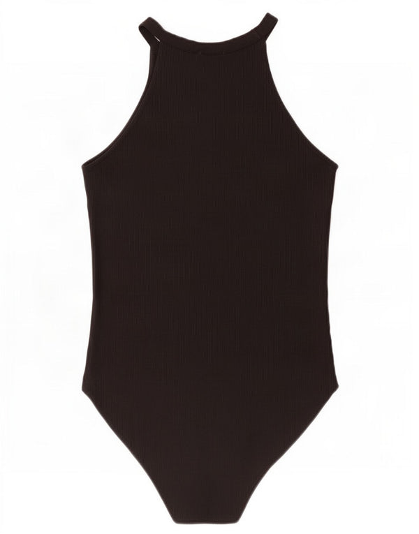 Zara Damen Trafaluc Ärmelloser Body UK 12 Medium Schwarz