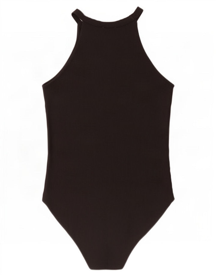 Zara Damen Trafaluc Ärmelloser Body UK 12 Medium Schwarz