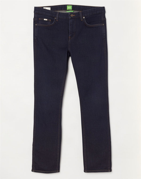Hugo Boss Herren Stretch Straight Jeans W32 L30 Marineblau Baumwolle