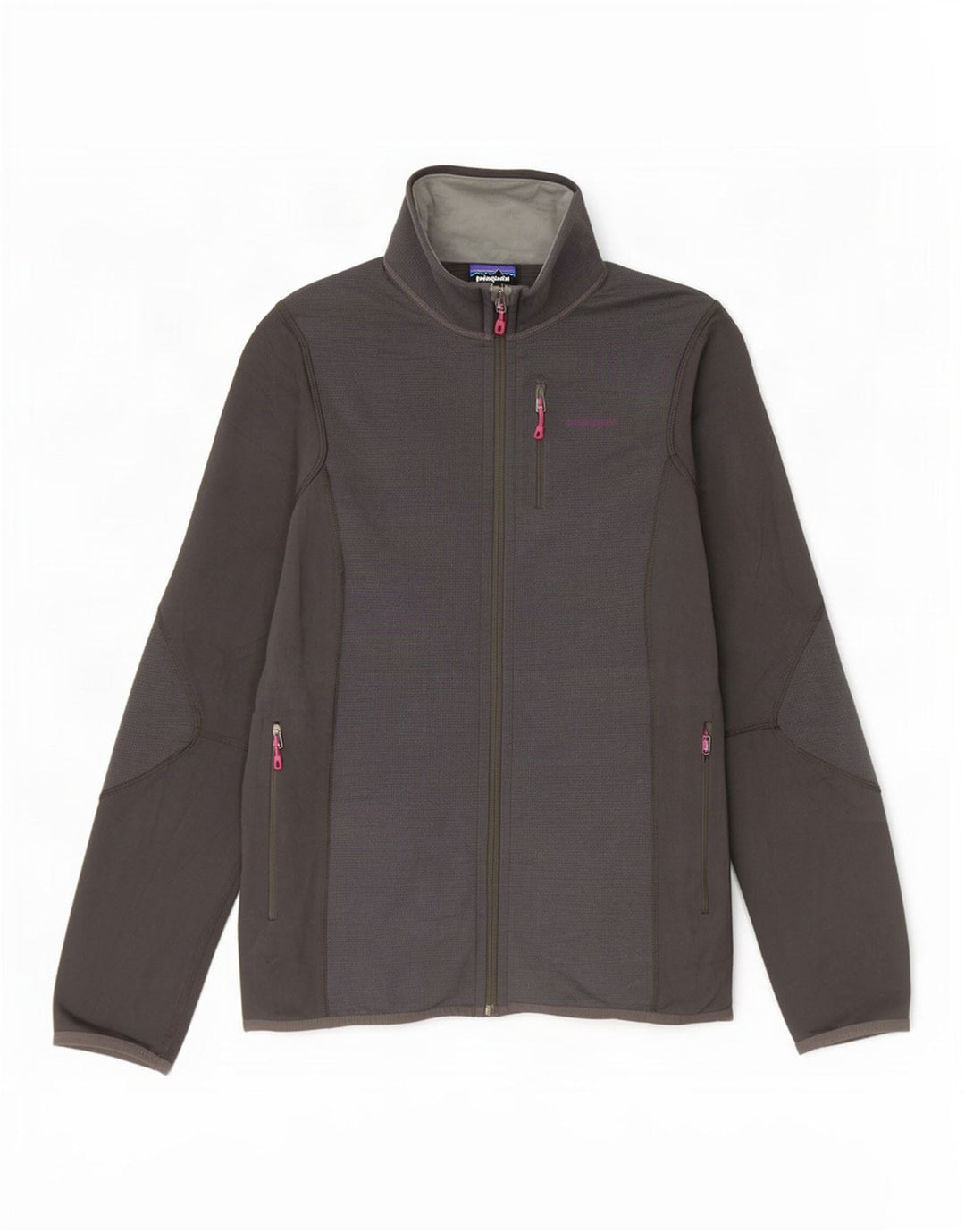 Patagonia Damen-Trainingsanzug-Top-Jacke, UK 16, Größe L, Grau, Farbblock