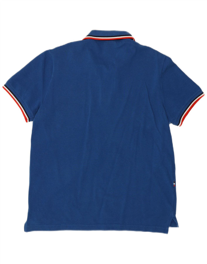 LACOSTE Herren-Poloshirt, Größe 4, mittelblaue Baumwolle