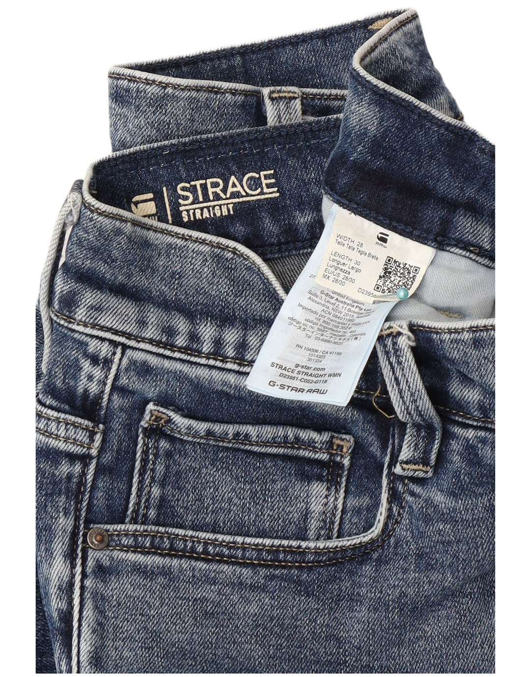G-Star Herren Straight Jeans W28 L30 Blaue Baumwolle