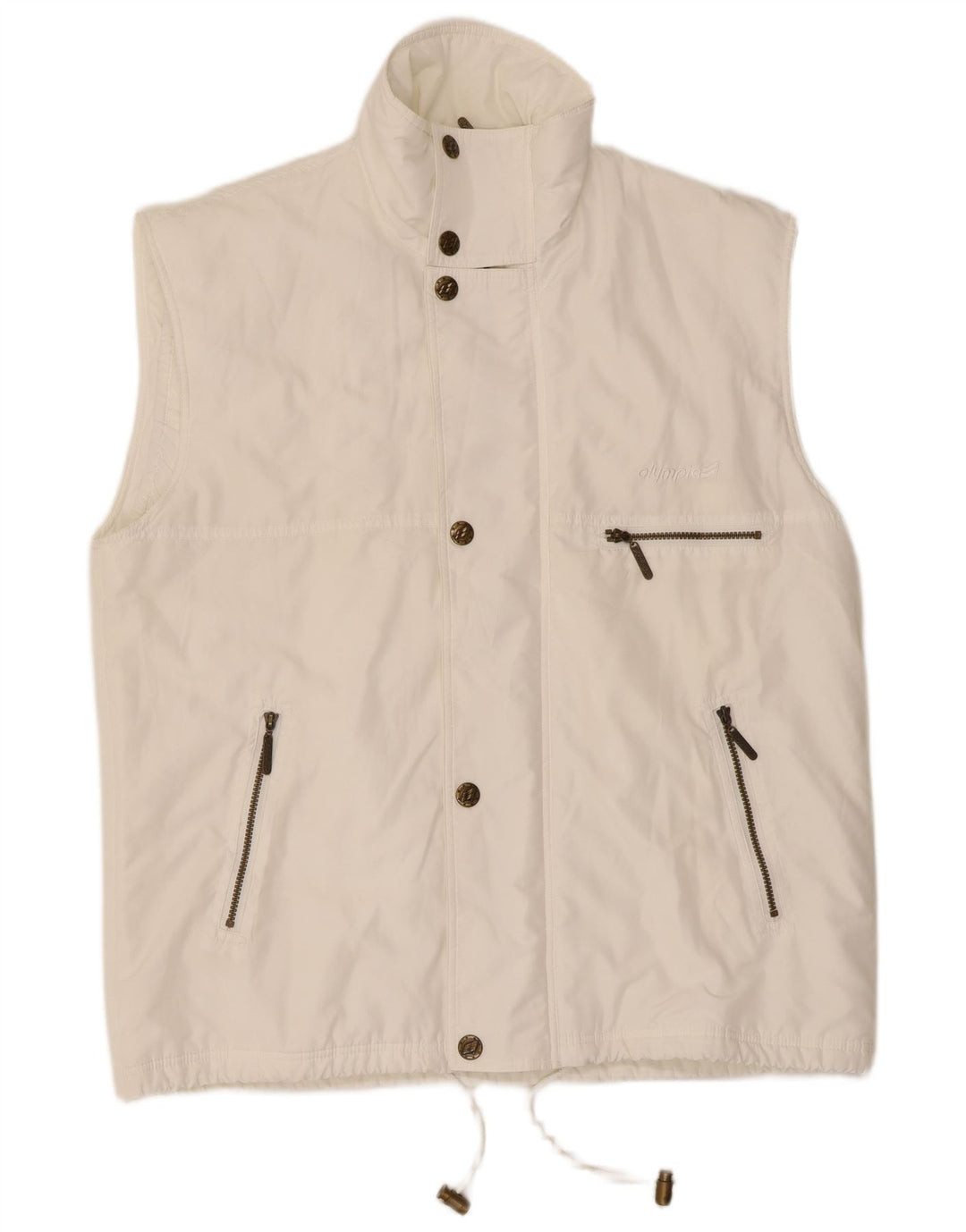 Olympia Herren-Utility-Gilet UK 40 Large Weiß Polyester