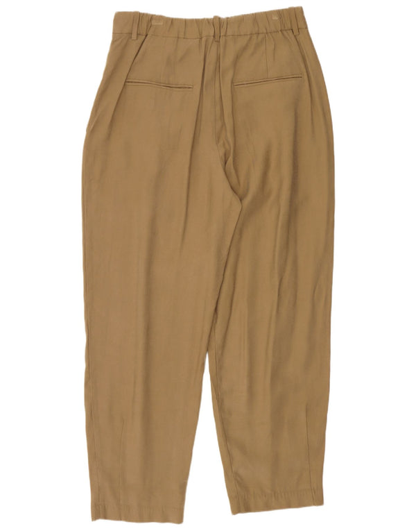 Zara Damen Pegged Chino Hose Medium W28 L26 Khaki Viskose