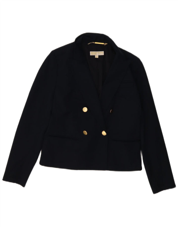 MICHAEL KORS Damen Zweireiher-Blazerjacke US 8 Mittelmarineblau