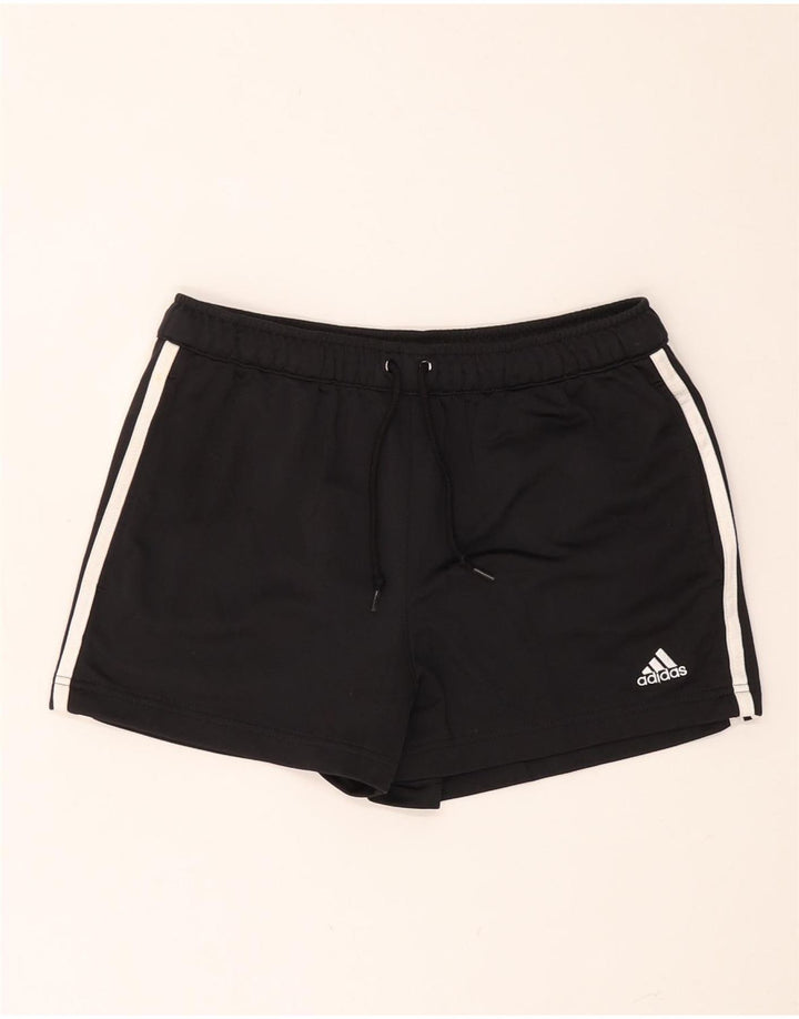 ADIDAS Damen Sportshorts UK 10 Small Schwarz Polyester