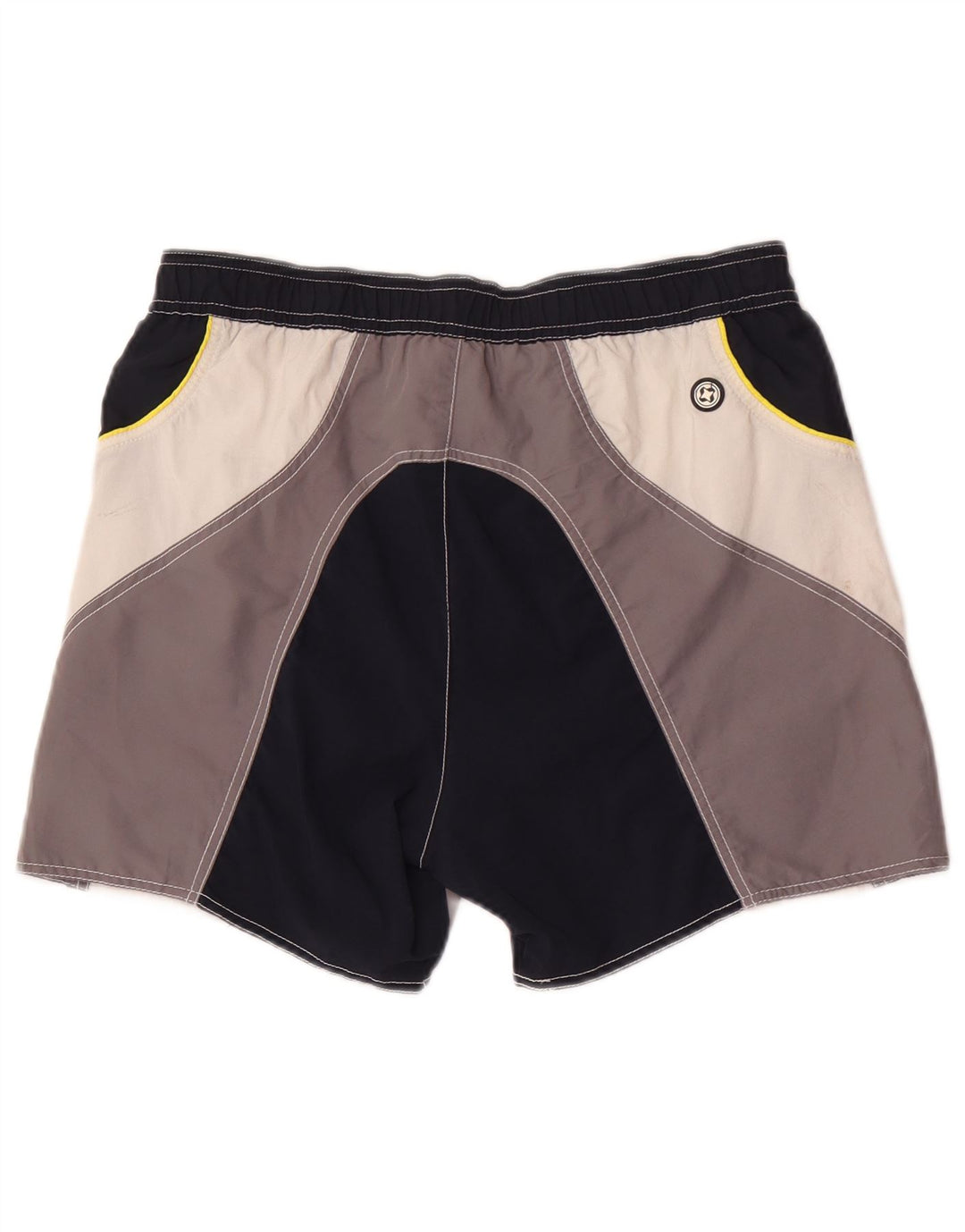 Colmar Herren-Badeshorts mit Grafik, IT 50, groß, graues Farbblock-Polyester