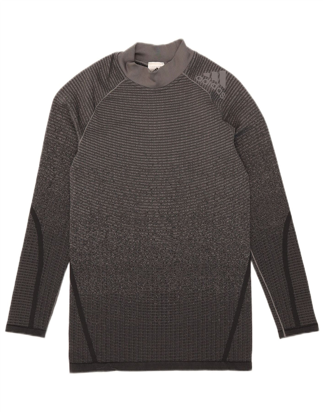 Adidas Herren Top Langarm Mittelgraues Polyester