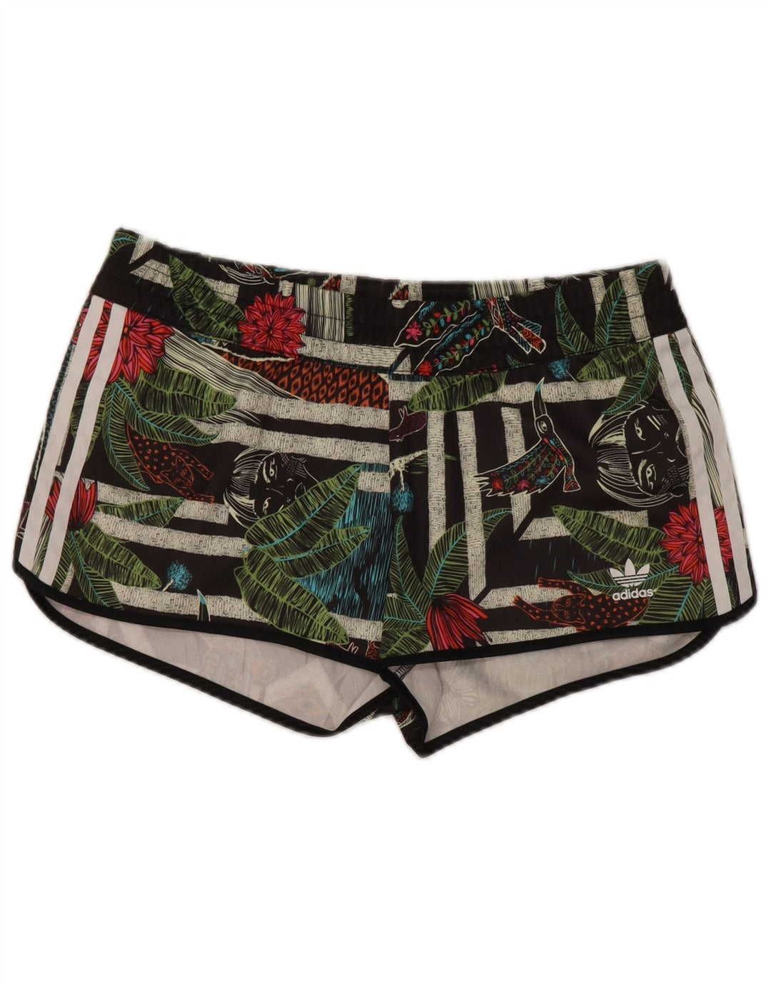 Adidas Damen Passaredo Sport Shorts UK 14 Medium Mehrfarbig Blumen