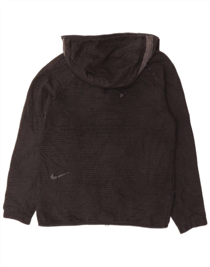 NIKE Herren-Kapuzenpullover mit Reißverschluss, klein, schwarzes Polyester