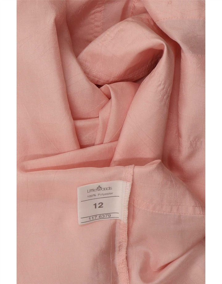 Vintage Damen Shirt UK 12 Mittelrosa Polyester
