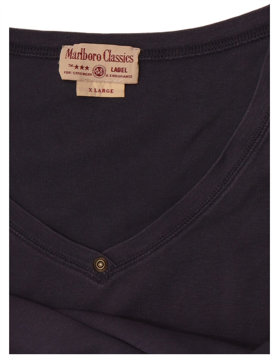 Marlboro Classics Damen Top Langarm UK 18 XL Marineblau