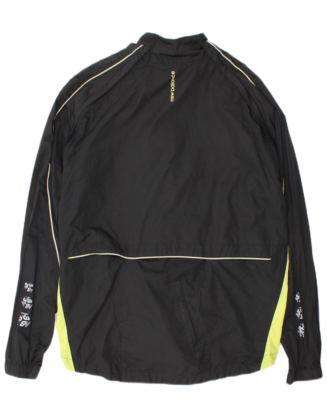 New Balance Herren-Trainingsanzug-Top-Jacke aus mittelschwarzem Colourblock-Polyester