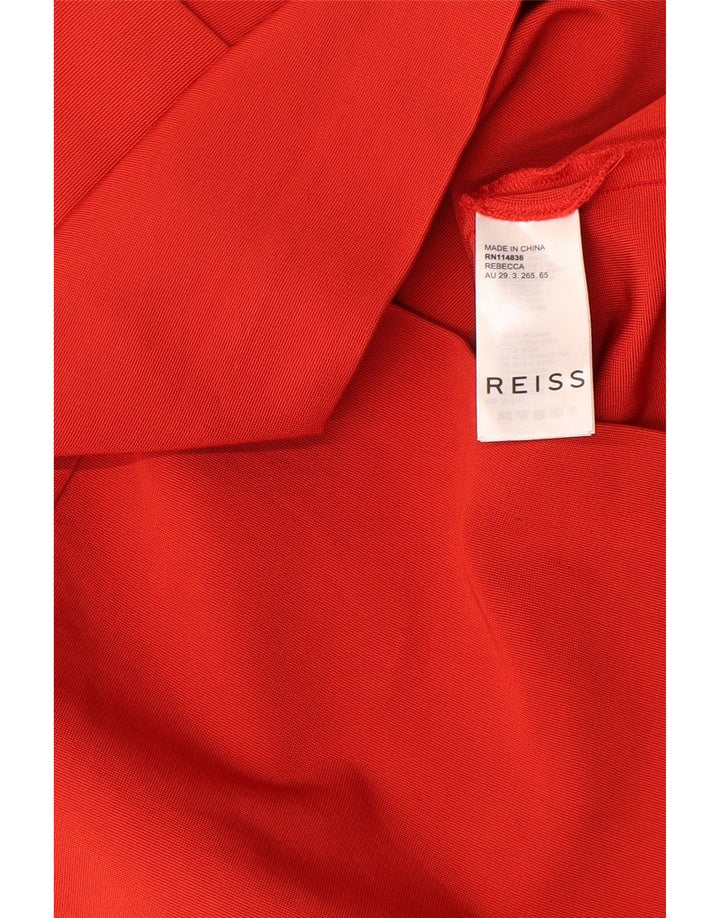 Reiss Damen Etuikleid UK 8 Small Rote Viskose