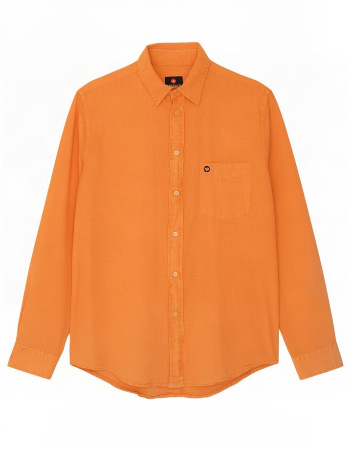 Murphy & Nye Herrenhemd XL Orange Baumwolle