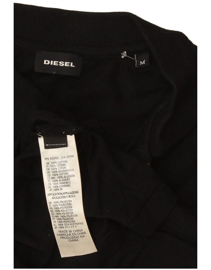 Diesel Herren-Poloshirt aus mittelschwarzer Baumwolle